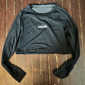 Cropped long sleeve workout shirt